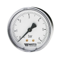 купить Термометр биметаллический с погружной гильзой Watts F+R801 диаметр корпуса 80 мм, длина гильзы 50 мм 1/2" 120°С