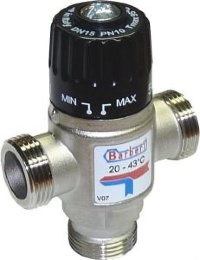Термостатический смесительный клапан Barberi для систем отопления и ГВС G 1" M. Рабочий диапазон 35-60 С. Kvs 1,6