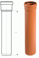 Труба для наружней канализации KGEM Ostendorf 110x2000 мм