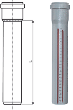 Труба для внутренней канализации HTEM Ostendorf 40x750 мм