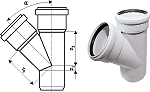 Тройник 45° SKEA Ostendorf 100x56 мм для трубы внутренней бесшумной канализации
