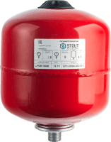 Мембранный бак Stout для систем отопления 5 литров цвет красный