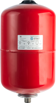 Мембранный бак Stout для систем отопления 12 литров цвет красный