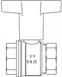 Кран шаровой Oventrop "Optibal" 1/2" с внутренней резьбой рукоятка высокий маховик