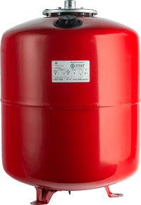 Мембранный бак Stout для систем отопления 50 литров цвет красный