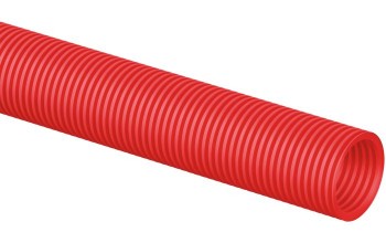 Гофрированный кожух Uponor 35/29 цвет красный бухта 50 метров для труб 25