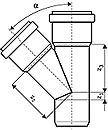 Тройник 45° HTEA Ostendorf 32 мм для трубы внутренней канализации