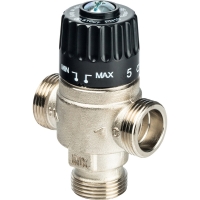 купить Термостатический смесительный клапан Stout для систем отопления и ГВС 3/4"  НР   30-65°С KV 2,3, центральное смешивание