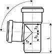 Тройник 87° HTEA Ostendorf 110 мм для трубы внутренней канализации