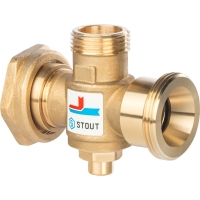 Термостатический смесительный клапан Stout G 1”1/2M-G 1”1/2F-G 1”M  60°С