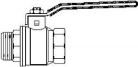Кран шаровой Oventrop "Optibal" 1" с внутренней резьбой рукоятка высокий маховик