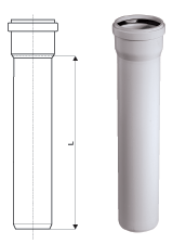 Труба для внутренней бесшумной канализации SKEM Ostendorf 56x150 мм