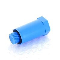 купить Заглушка пластиковая Uni-Fitt с наружной резьбой 1/2" синяя с самоуплотнением под штукатурку