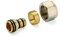 Компрессионное соединение для металлопластиковых труб Stout для трубы 20x2,0 мм х 3/4" под евроконус