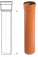 Труба для наружней канализации KGEM Ostendorf 110x3000 мм