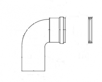 Отвод алюминиевый 87° Protherm 80 мм для котлов Рысь, Ягуар