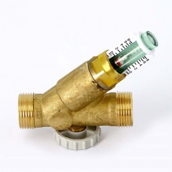Клапан балансировочный ручной НН WattFlow OL укороченный с любым монтажным положением c расходомером 3/4" 2-16л/мин РАСПРОДАЖА